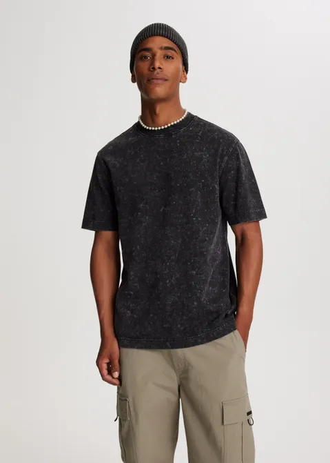 Basic t-shirt antraciet (ACIDWAS)