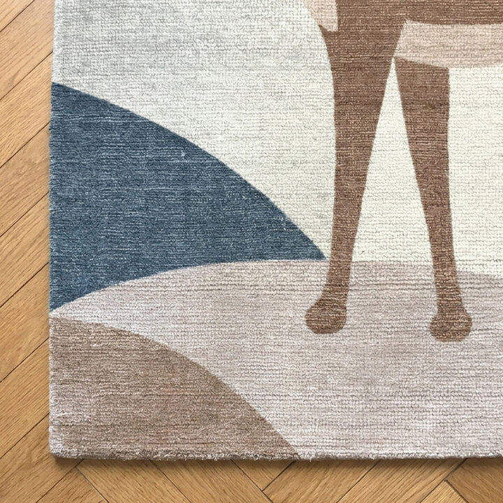 Kinderkamer vloerkleed - Balou Hert Bruin | Speels & Duurzaam