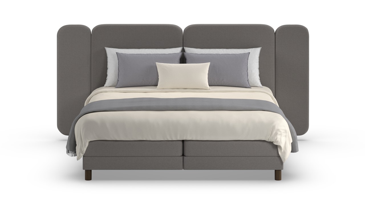 Elektrische boxspring Ridge met Kårlsson Excellence matras - Warm wool dark grey