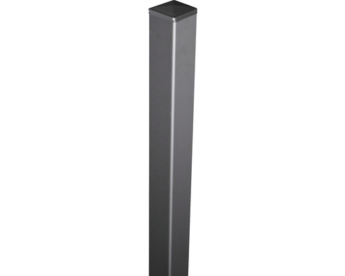 GroJa aluminium paal inclusief Novara/Belfort EV1 kap voor inbetonnering, 6 x 6 x 240 cm, geanodiseerd aluminium