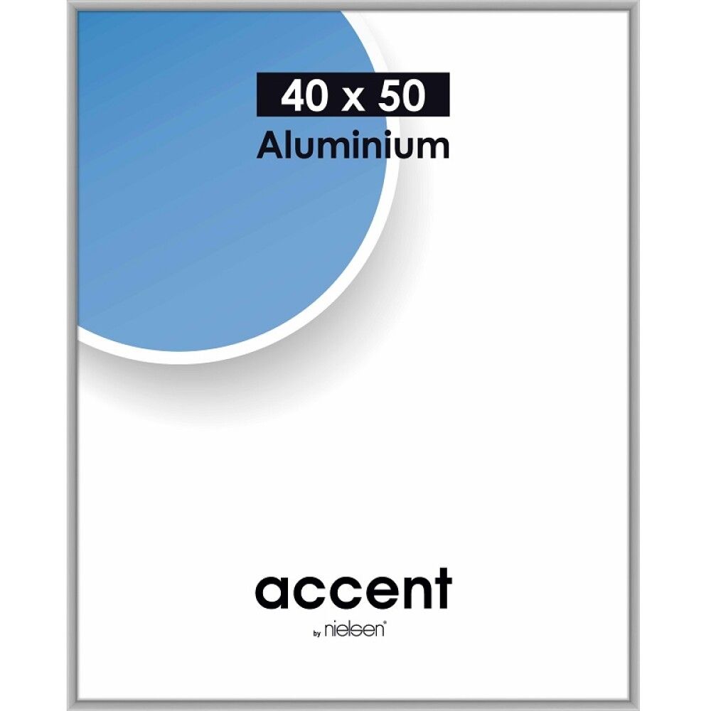 ALUMINIUMRAMME NIELSEN ACCENT SØLV 40X50CM