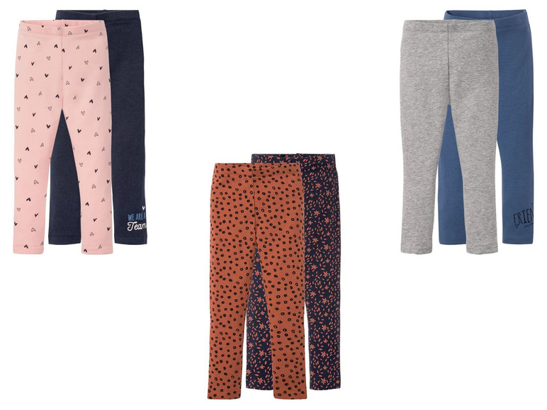 2 leggings voor peutermeisjes