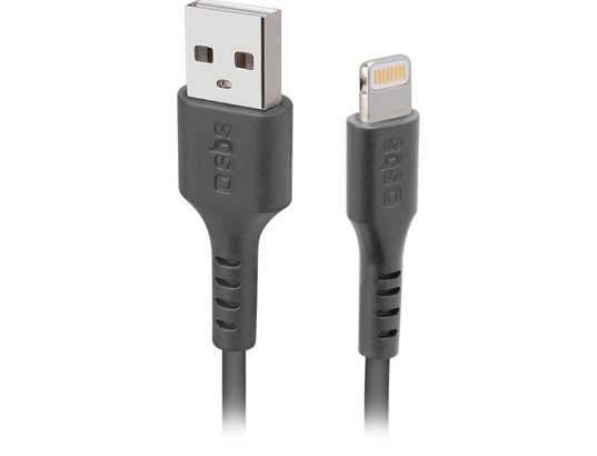 SBS - Câble USB - Lightning Noir 1m