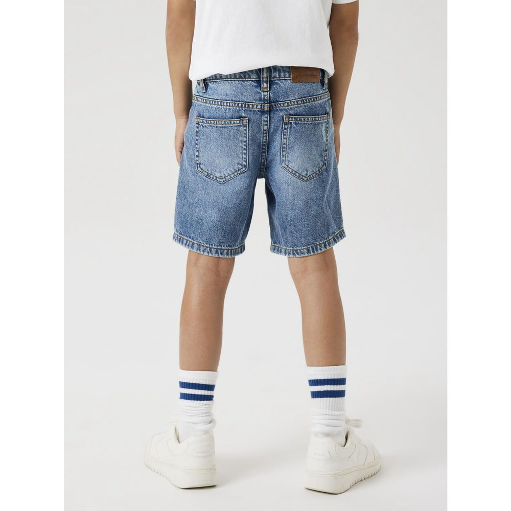Køb Name It Medium Blue Denim Silas Loose Denim Shorts Noos