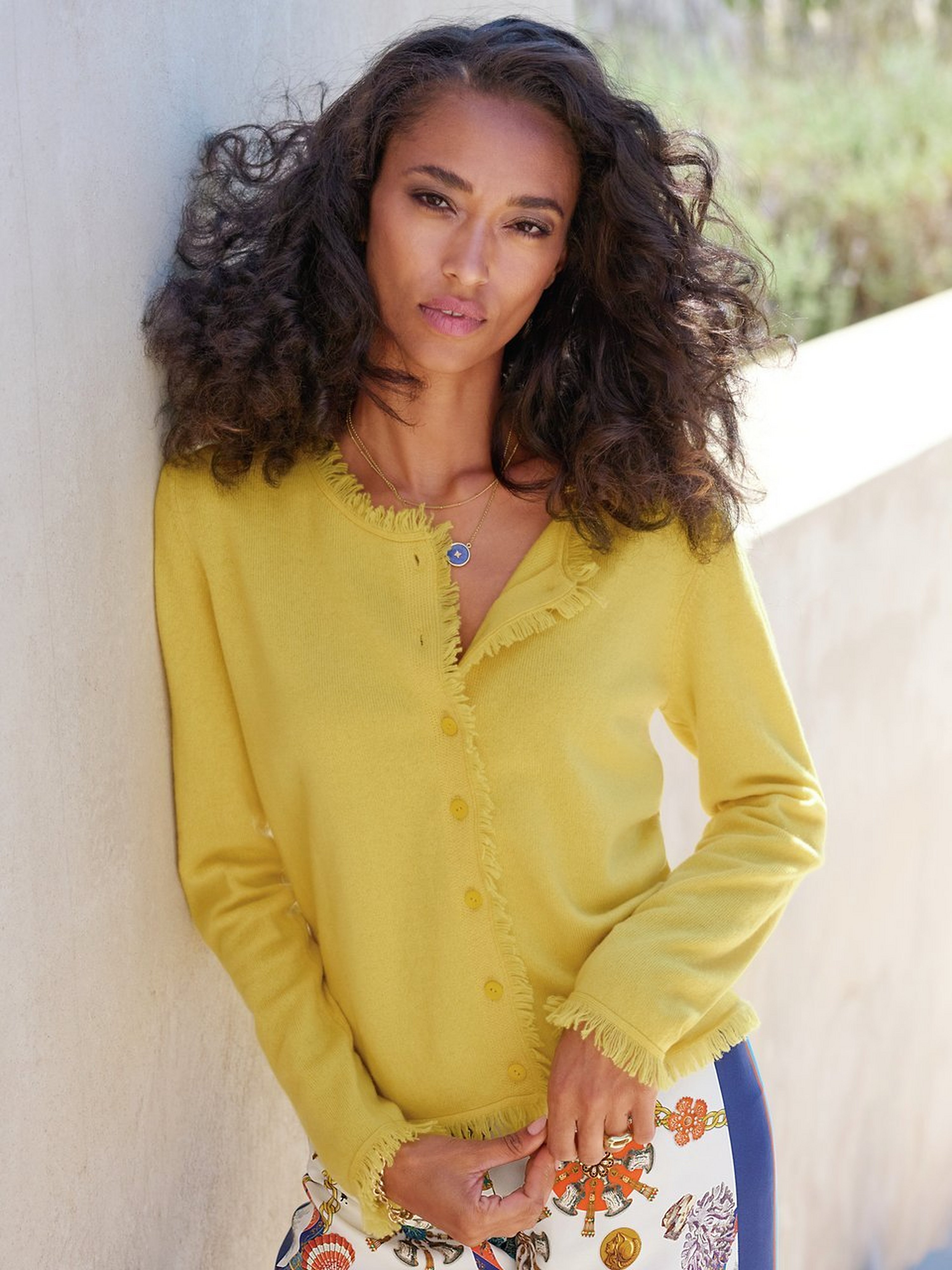 Strickjacke aus Schurwolle und Kaschmir