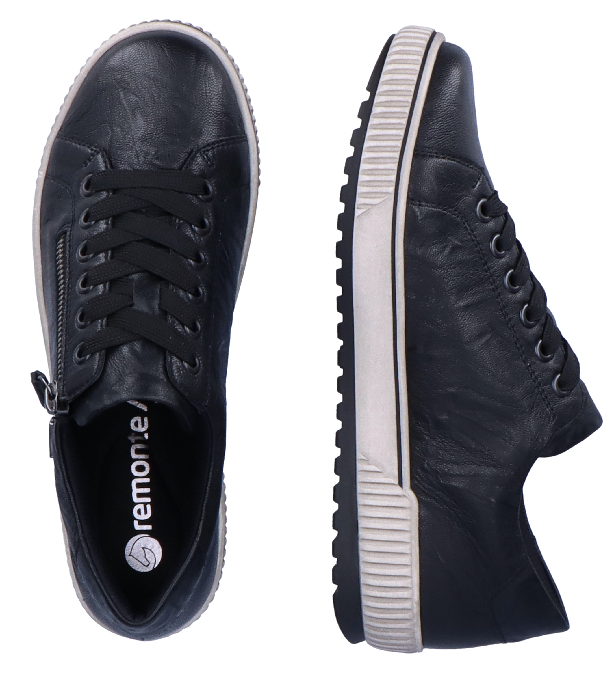 Remonte Plateausneaker  , Freizeitschuh, Halbschuh, Schnürschuh mit Aussenreissverschluss
