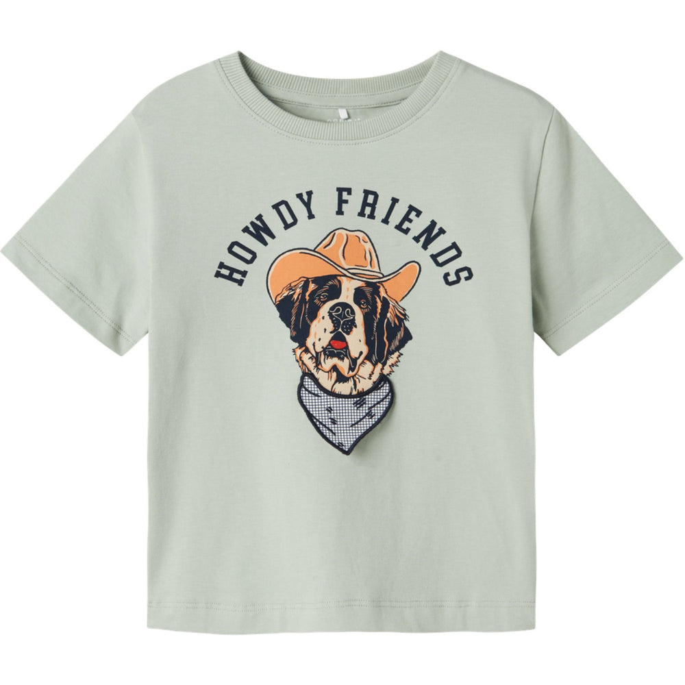Køb Name It Aqua Gray Hasse Regular T-Shirt
