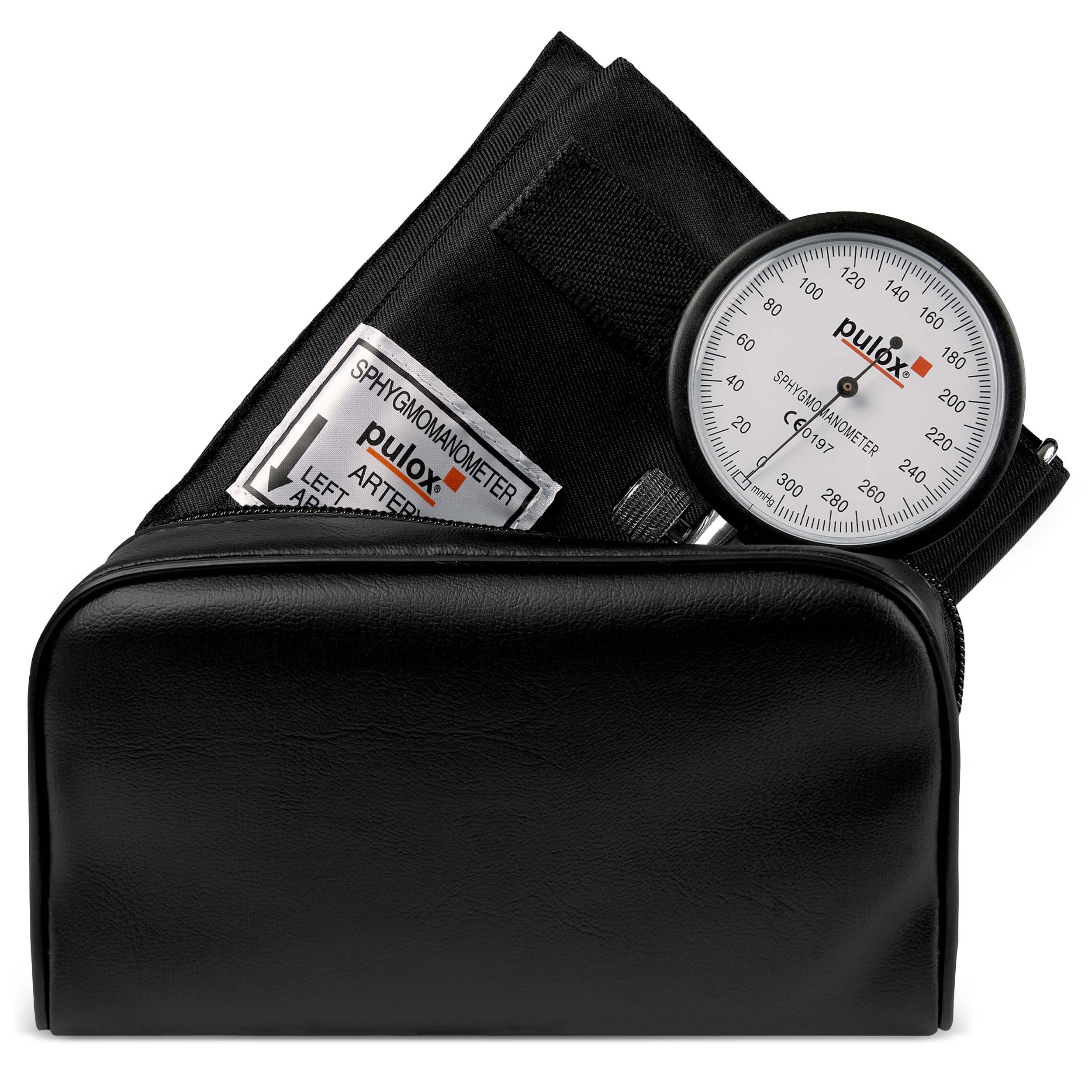 Pulox Manuelles Blutdruckmessgerät - Aneroid Doppelschlauch-Sphygmomanometer