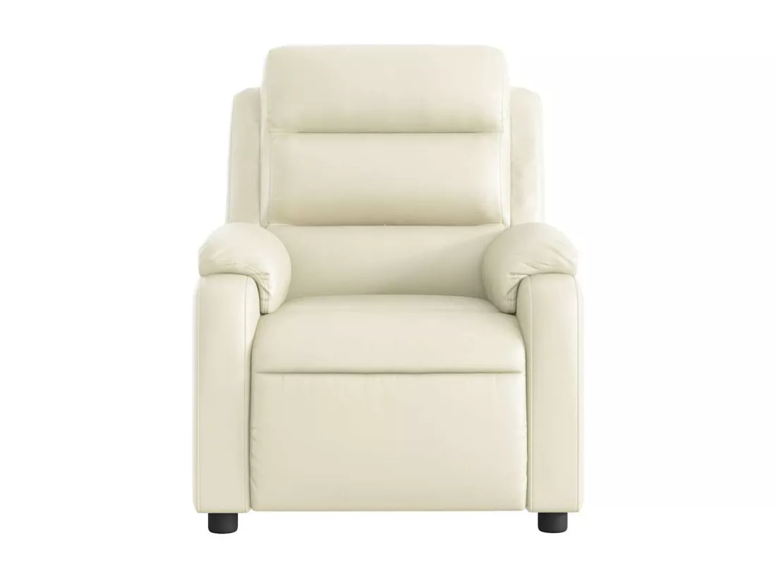Fauteuil inclinable de massage Crème Similicuir