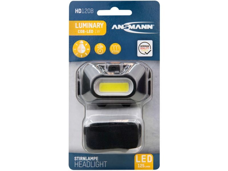Ansmann Stirnlampe HD120B Schwarz Outdoor-Arbeitslampe