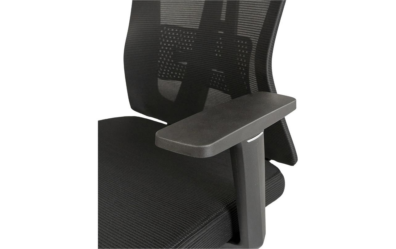 Bürostuhl ErgoFlex Schwarz<br>Drehbarer Stuhl mit Armlehnen und Kopfstütze