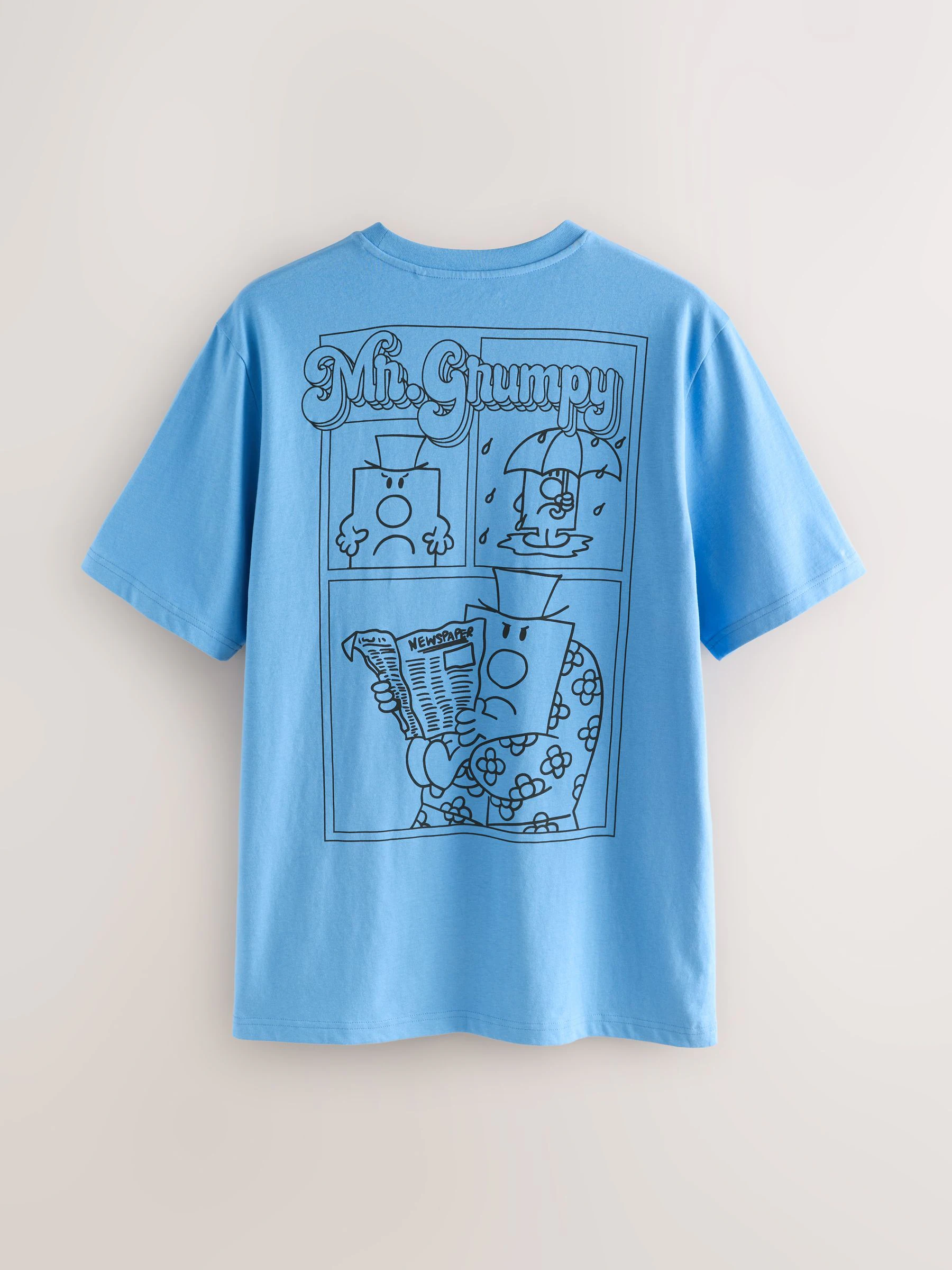 Blauw - License Mr Men Grumpy Pyjama's Set