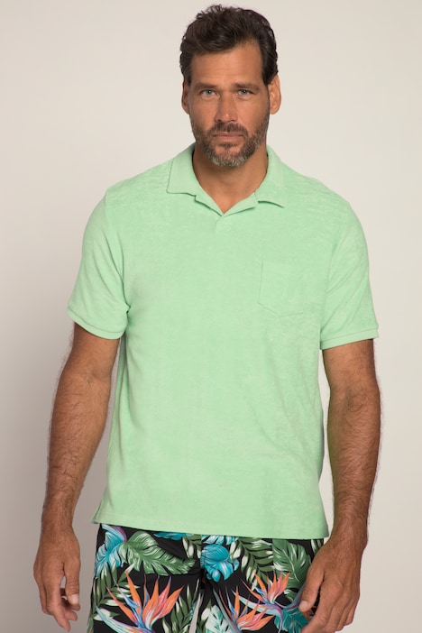 Poloshirt, Halbarm, Frottee, Cuba-Kragen