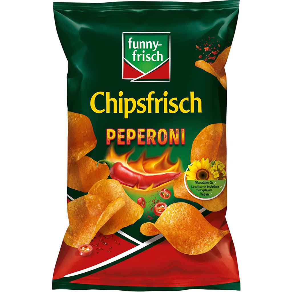 funny frisch Chipsfrisch Peperoni 150g MHD:24.2.25