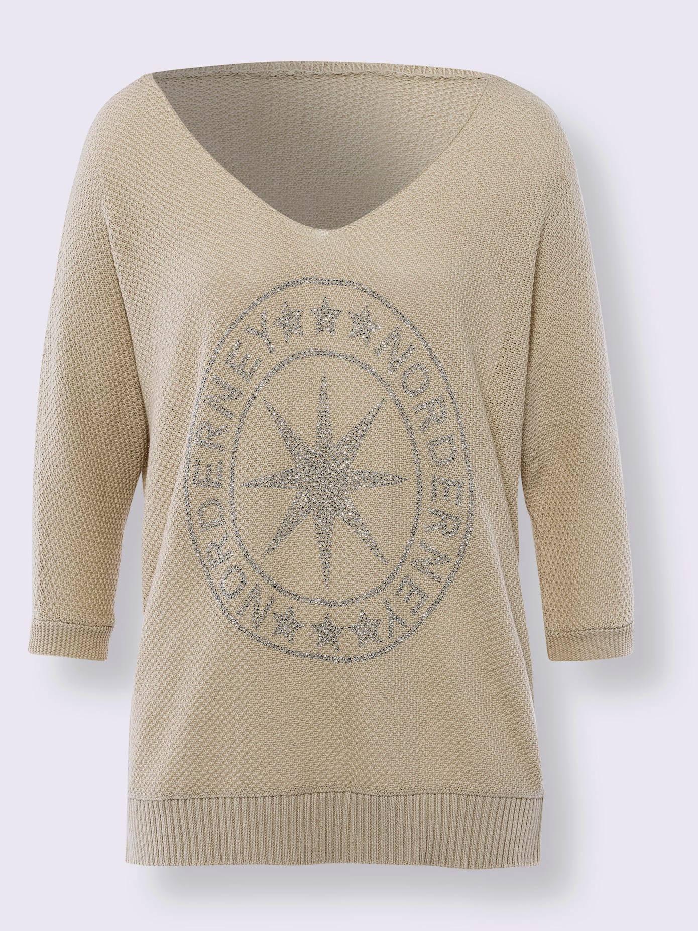 Pull pierres brillantes fantaisie