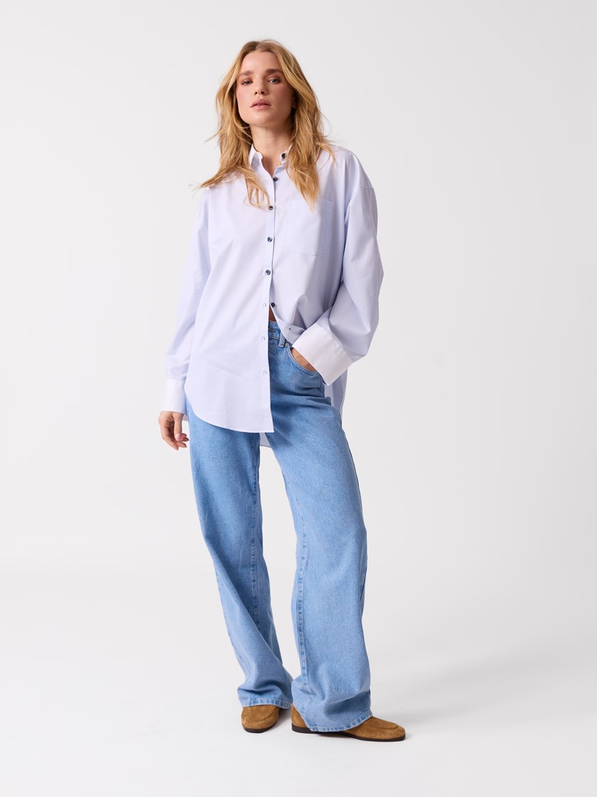 Lulu skjorte Chambray Blue
