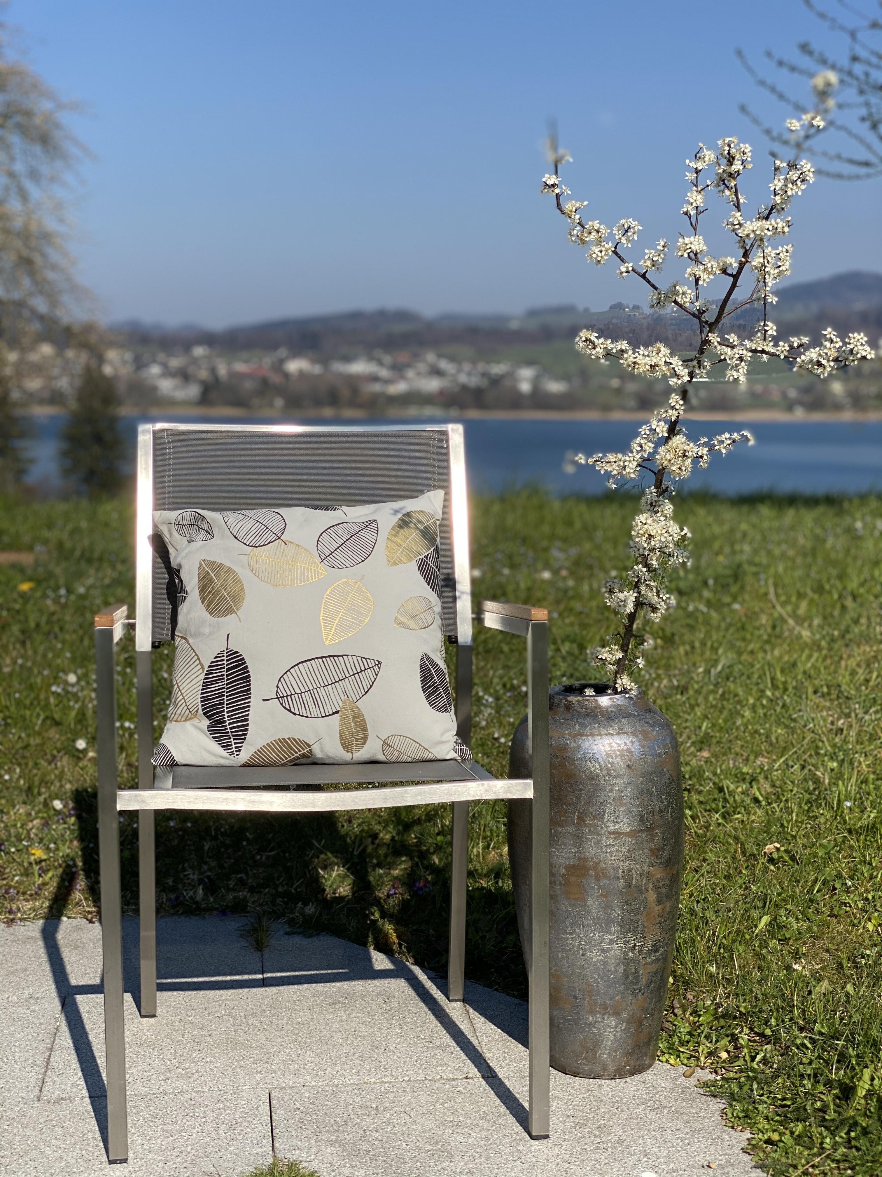 Set van 6 tuinstoelen GROSSETO Roestvrij staal Grijs