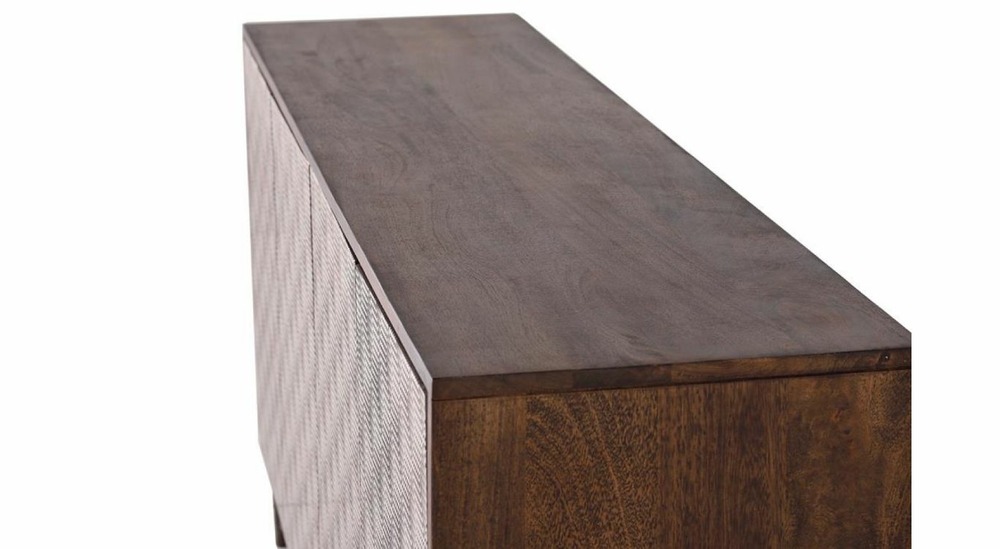 Bahut bois, fer marron 163x40x80cm - bois-fer