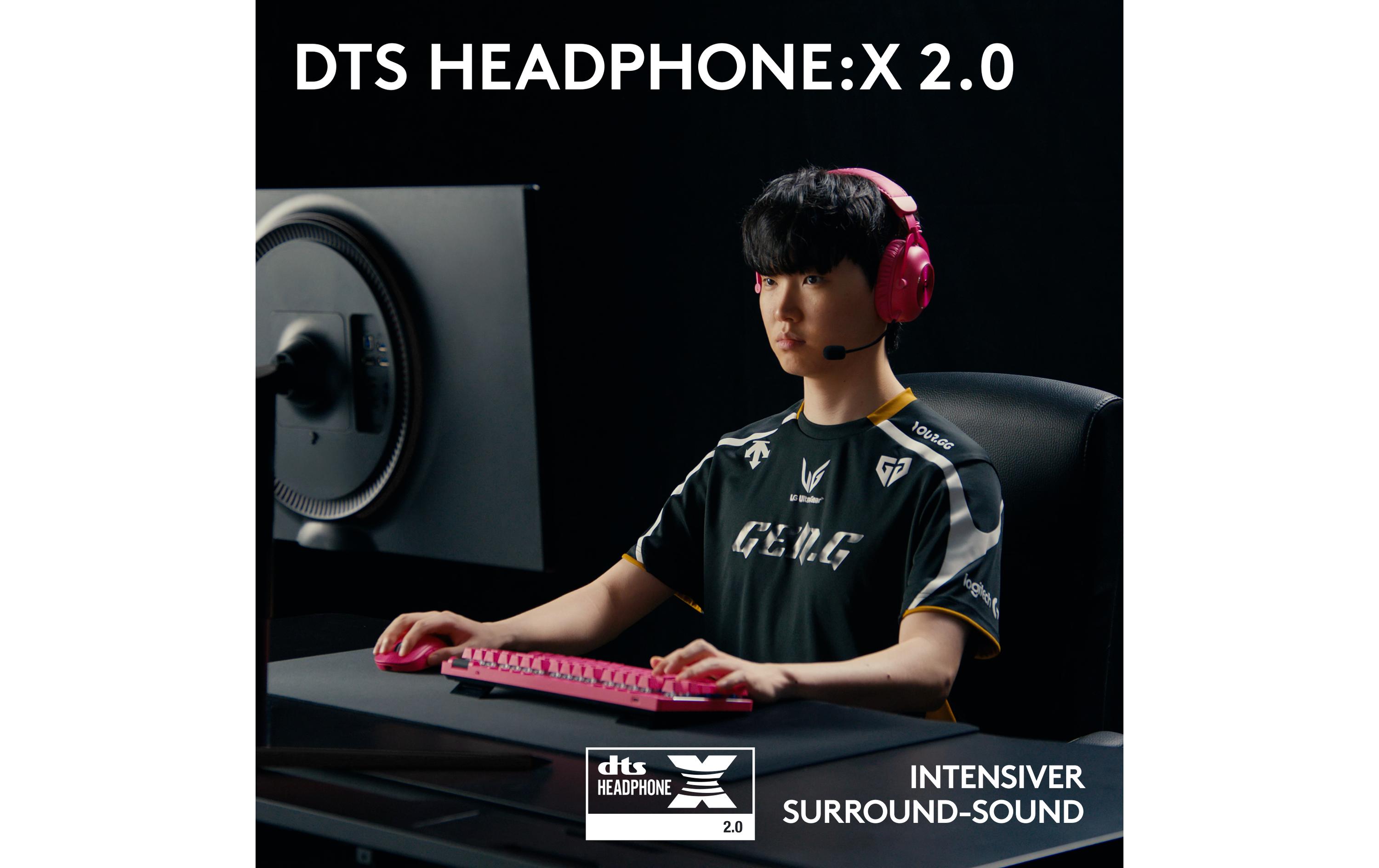 Headset G Pro X 2 Wireless Lightspeed Gaming Magenta<br>Kabelloses Over-Ear-Headset mit Surround-Sound und weichem Ohrpolster