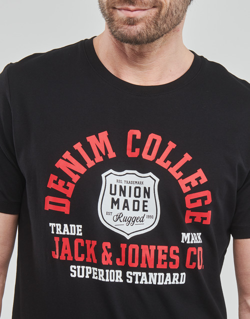 Jack & Jones - JJELOGO TEE SS O-NECK - Noir
