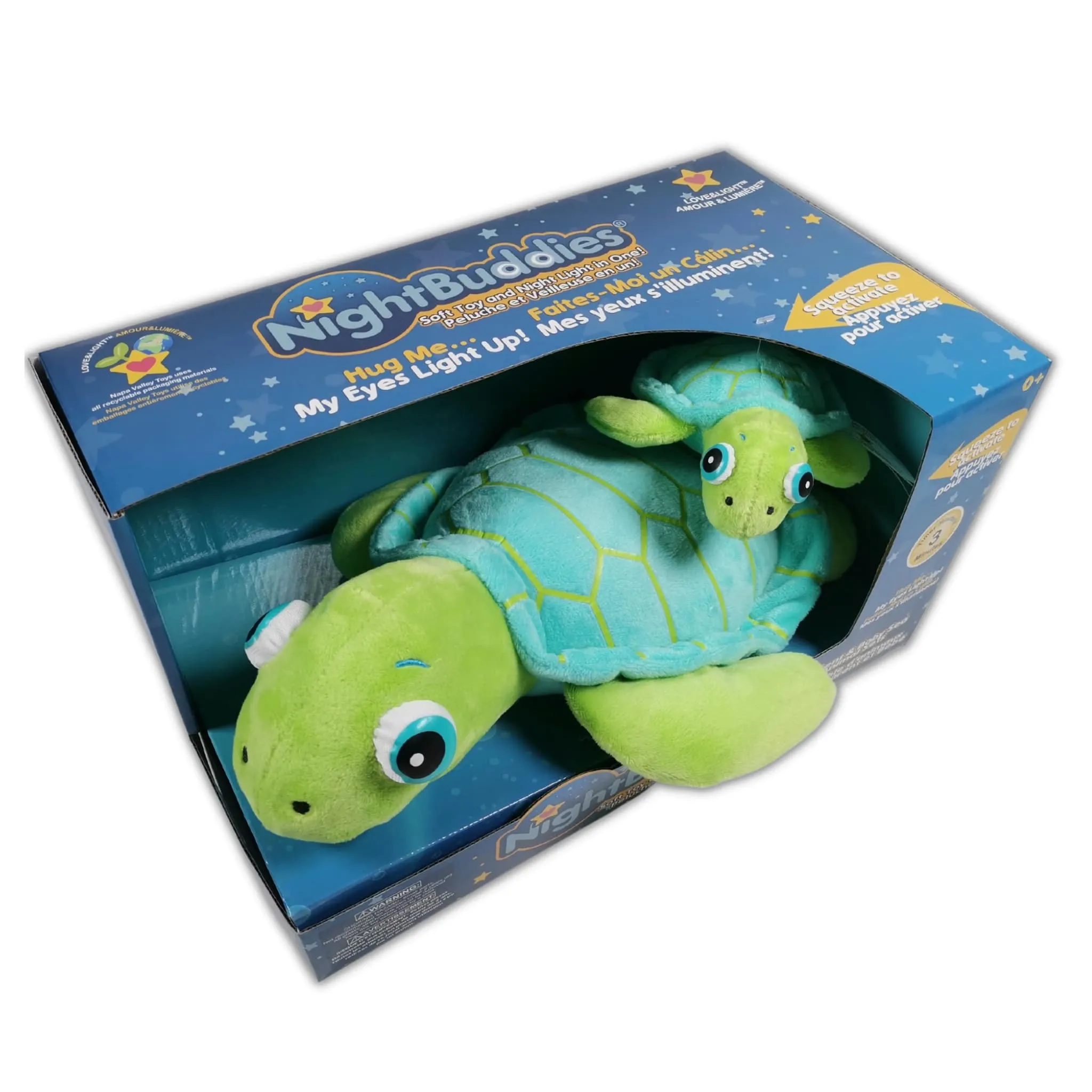 Cloud B Ensemble de 2 Tortues en Peluche Lumineuses 15-5