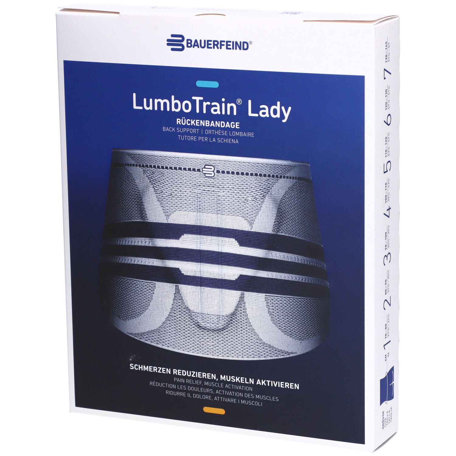 LUMBOTRAIN Lady Aktivbandage Größe 4 Titanium