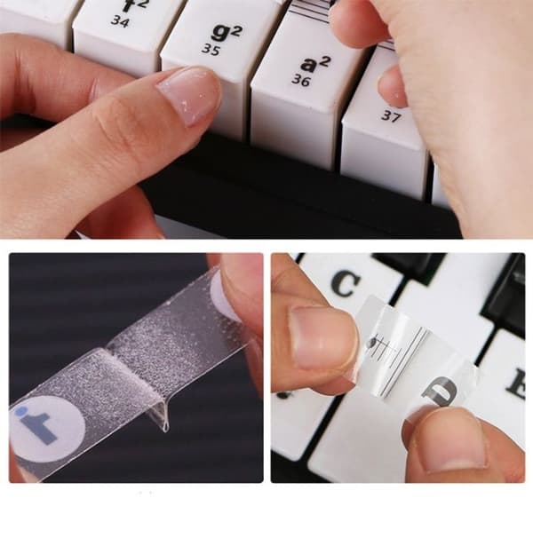Note-klistremerker for piano-/keyboard-pianotaster