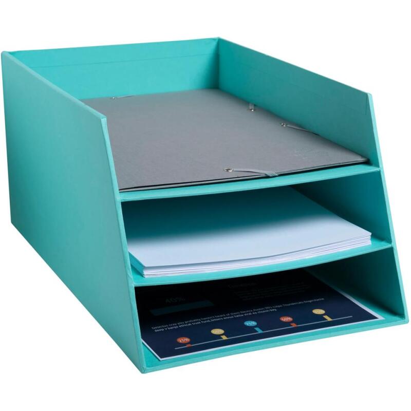 Corbeille à courrier Combo 3 niveaux carton Teksto