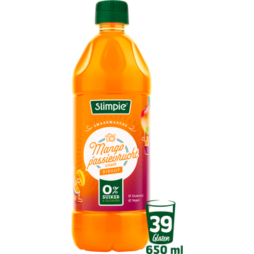 Slimpie Siroop Mango-passievrucht 0% suiker 650ML