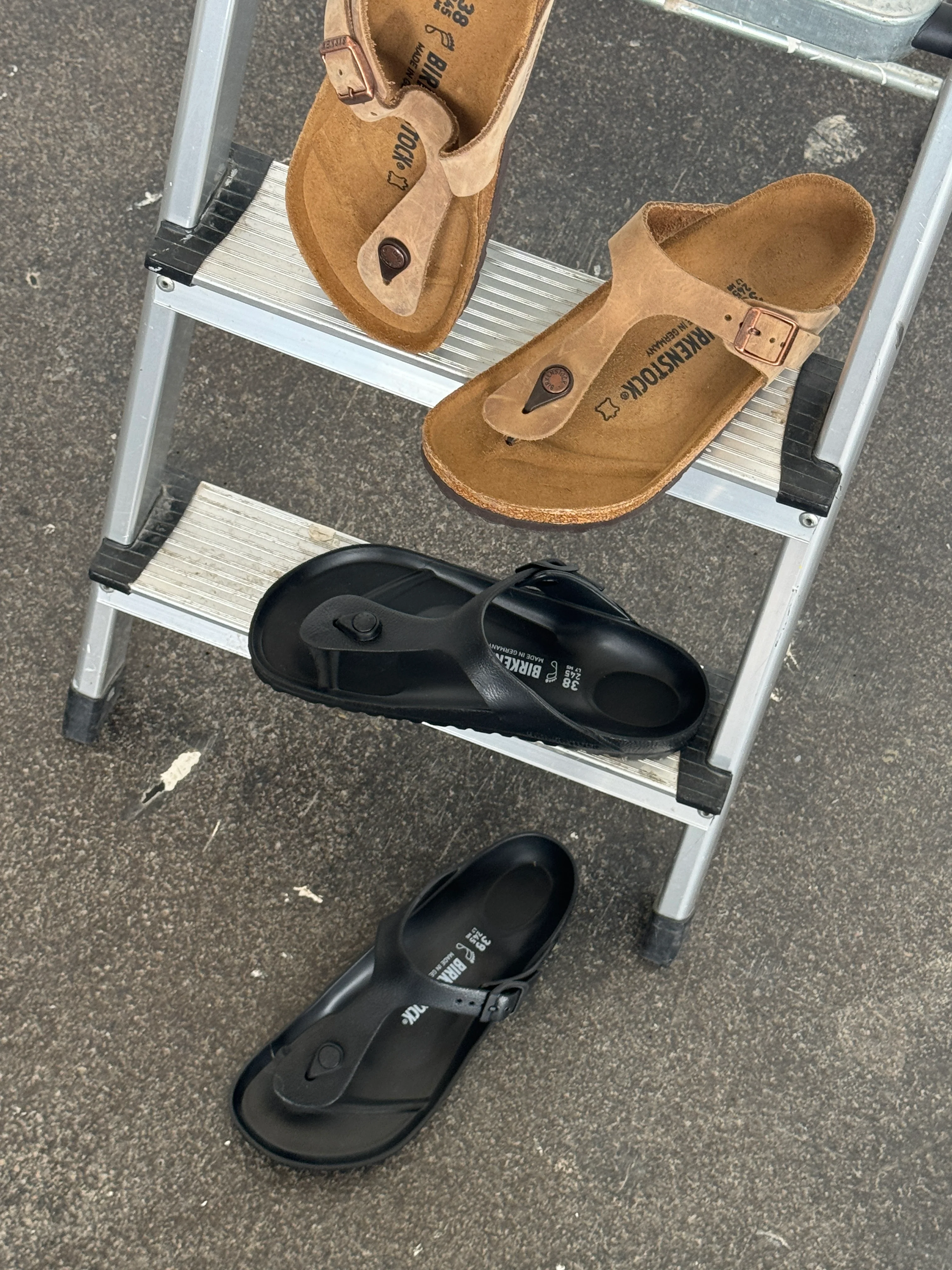 Birkenstock  Gizeh sandaler - sort