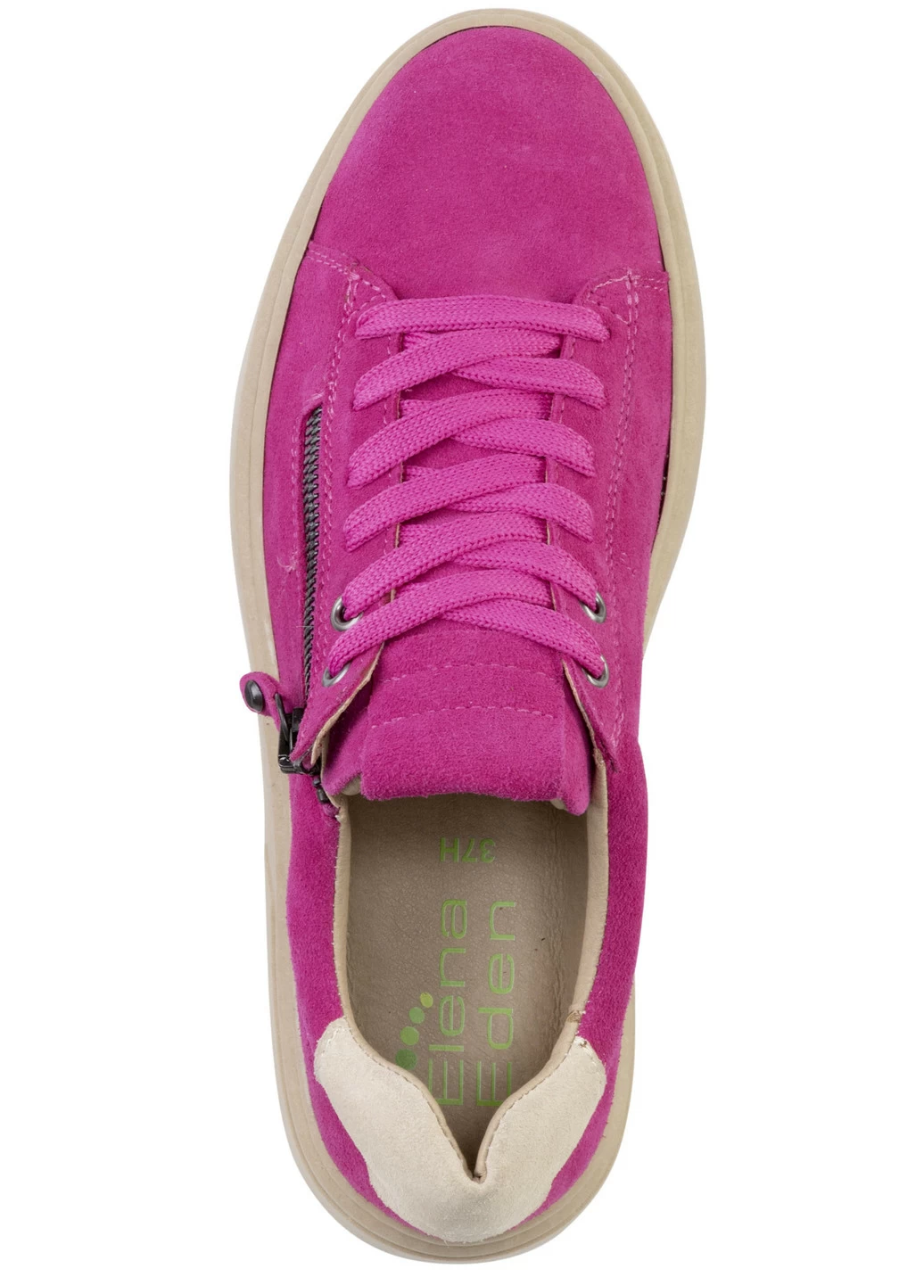 ELENA EDEN Schnürschuh mit Velour-Besatz