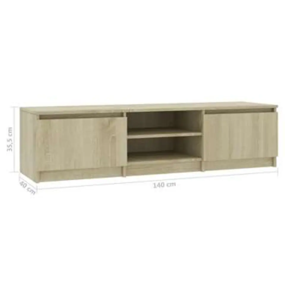 vidaXL - Tv-meubel - Bruin - Bewerkt hout