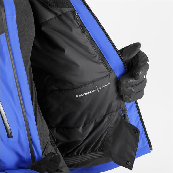 Veste de ski SALOMON BRILLIANT JACKET SURF THE WEB/DEEP BLACK