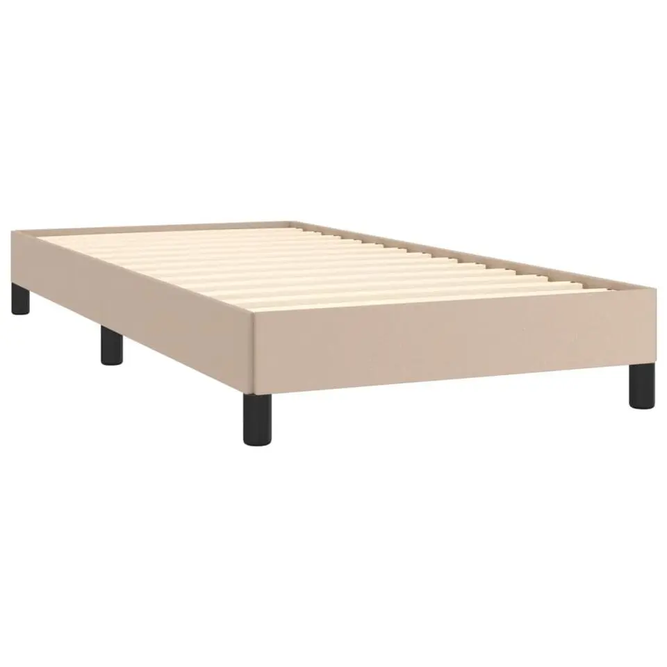 vidaXL - Eenpersoonsbed frame - Cappuccinokleurig - Kunstleer - 90x190 cm