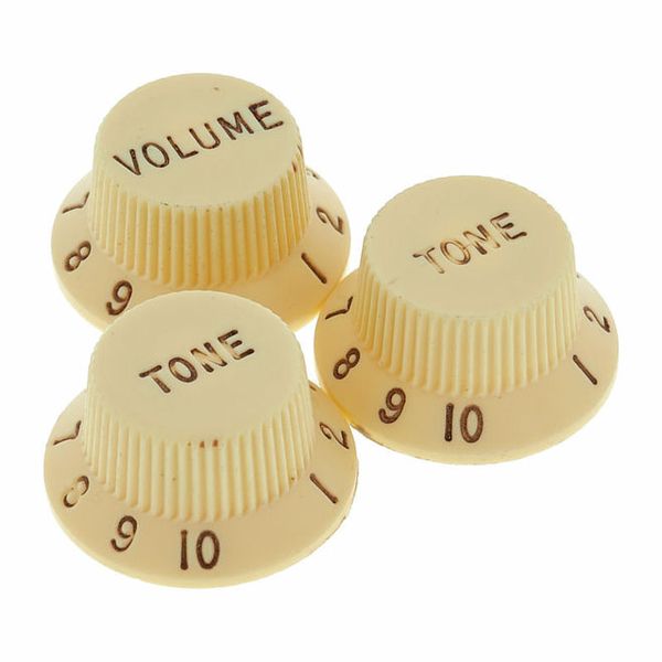 Fender Roadworn Strat Knobs WHT