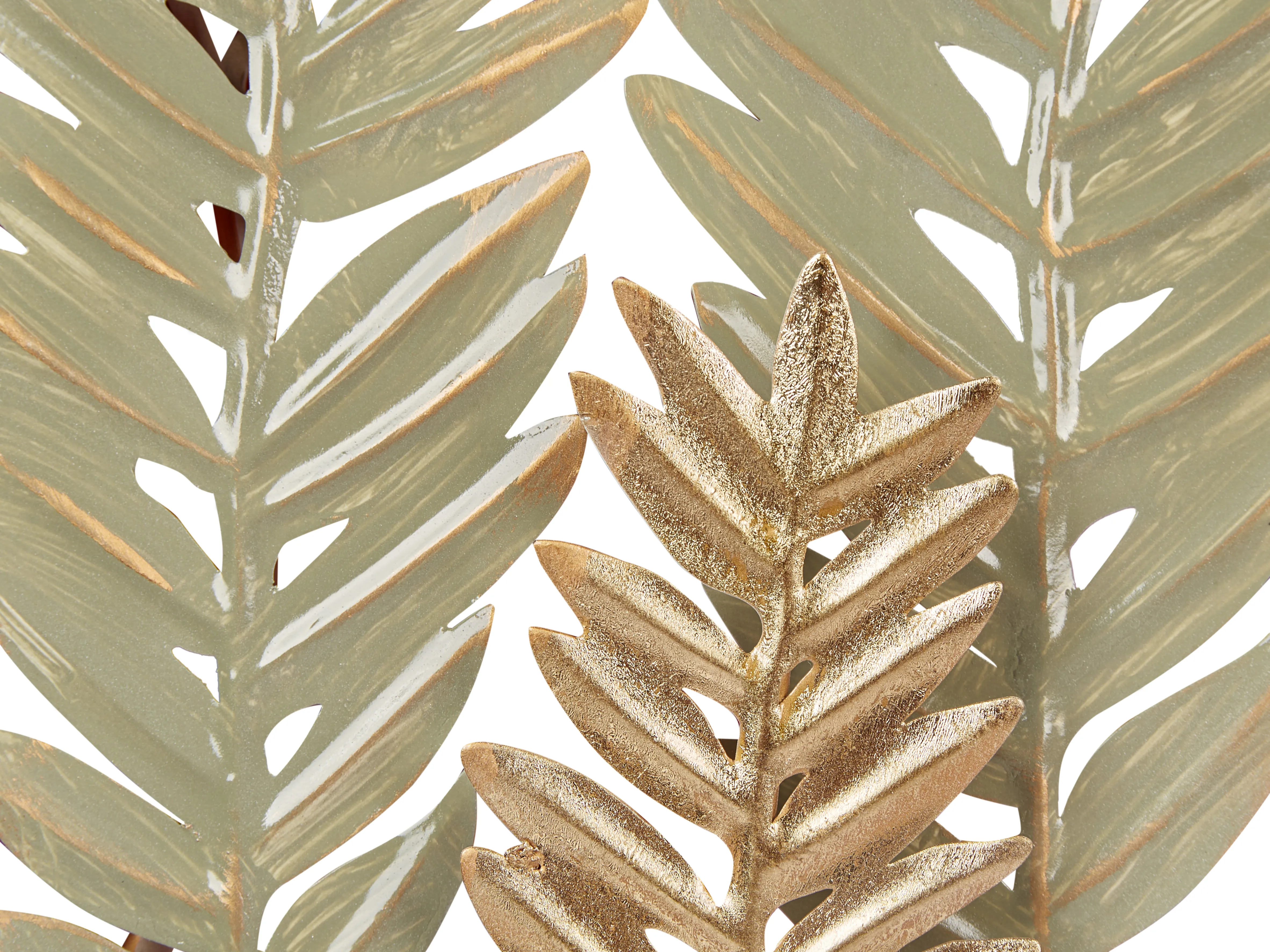 Wanddecoratie Blad COPERNICIUM Metaal 50 cm Goud