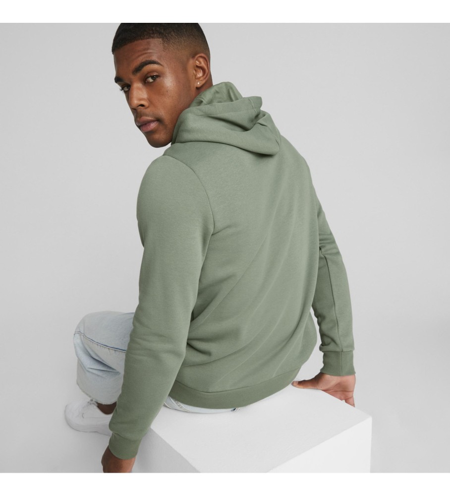 Moletom Puma Essentials+ com logo verde em dois tons