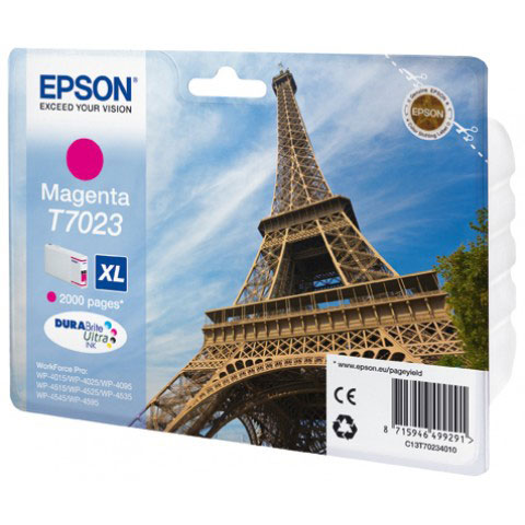 Epson T7023 XL  Tour Eiffel Cartouche dencre Magenta