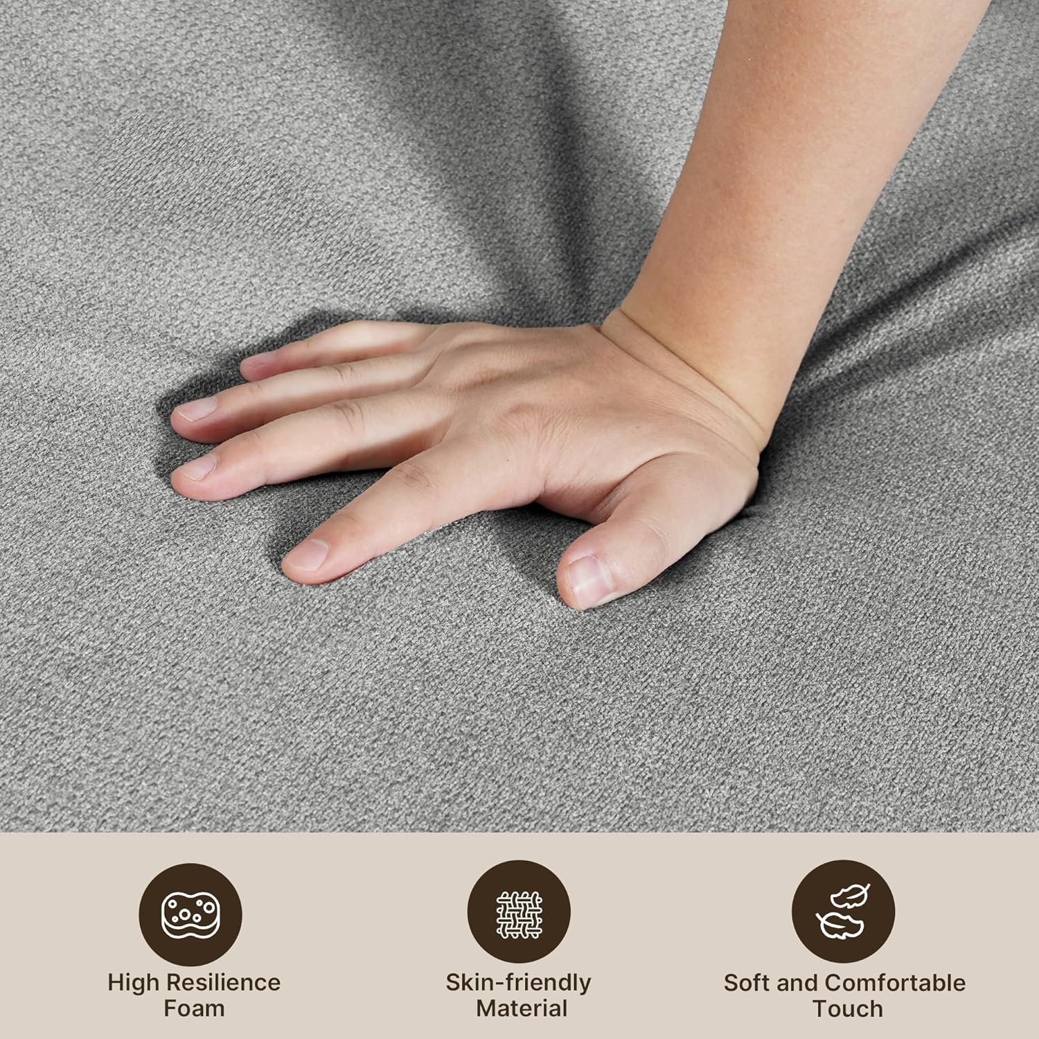 Xbro Schlafsessel mit Bettfunktion, Schlafsofa 2-Sitzer mit 6-Stufig Verstellbarer Rückenlehne und 2 Kissen, Sessel mit schlaffunktio für kleine Wohnung (Hellgrau)