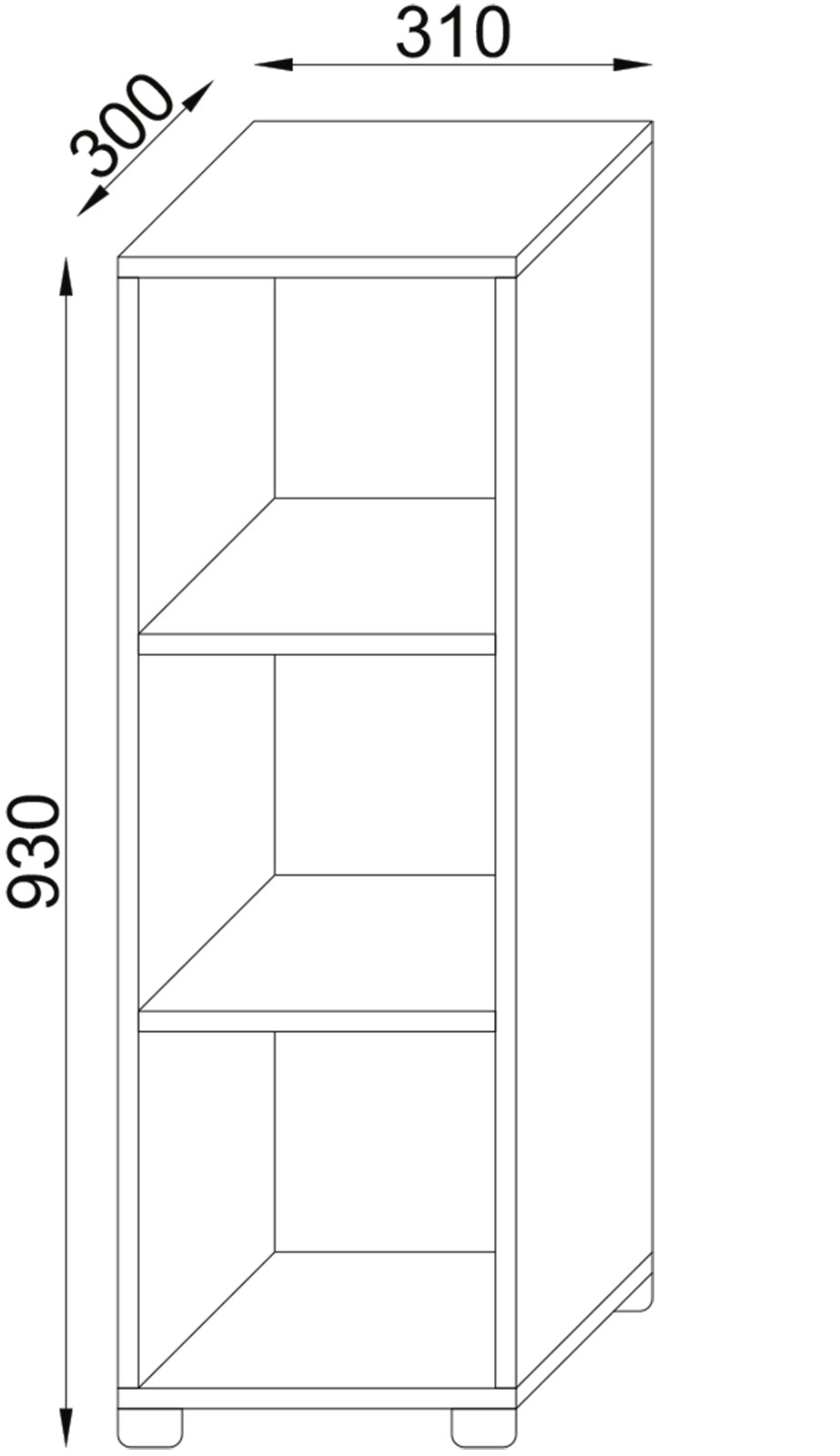 VCM Holz Badmöbel Midischrank Badregal Badschrank Badezimmer Möbel Regal Benas-3