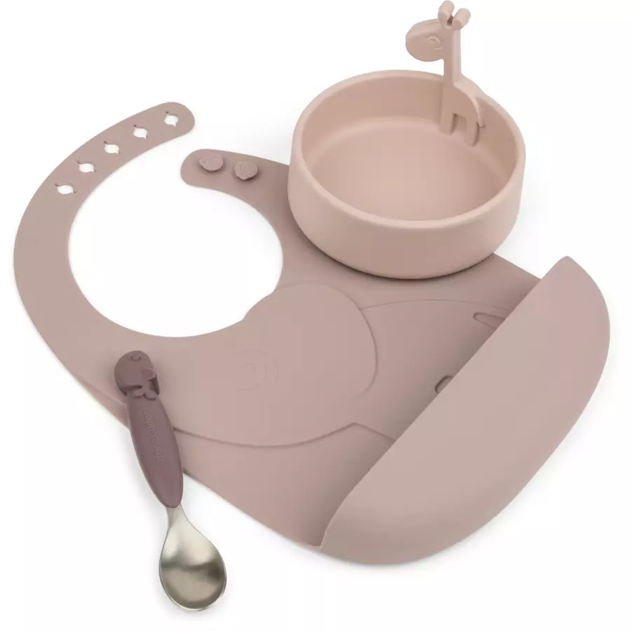 Done by Deer™ Geschirr-Set Peekaboo first meal in rosa
