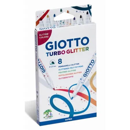 Giotto Fasermaler Turbo Glitter 8 Stück