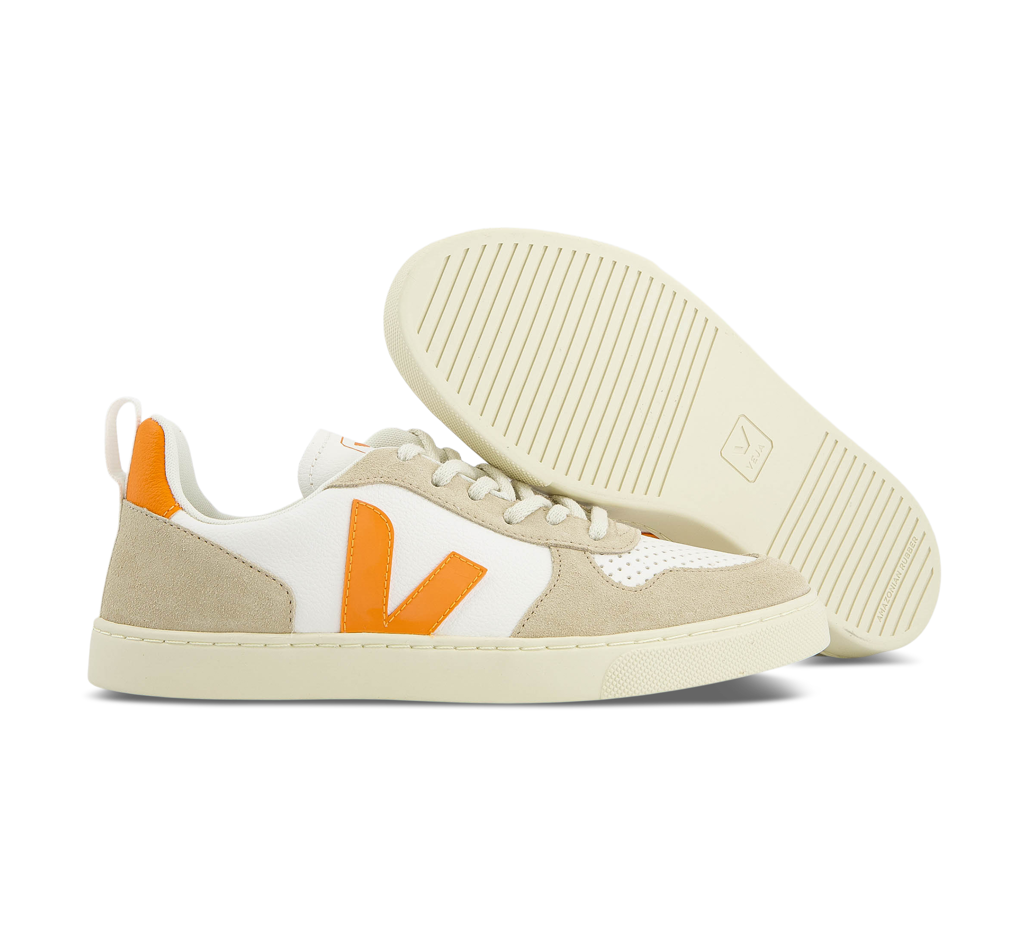 Veja SMALL V-10 LACES weiss