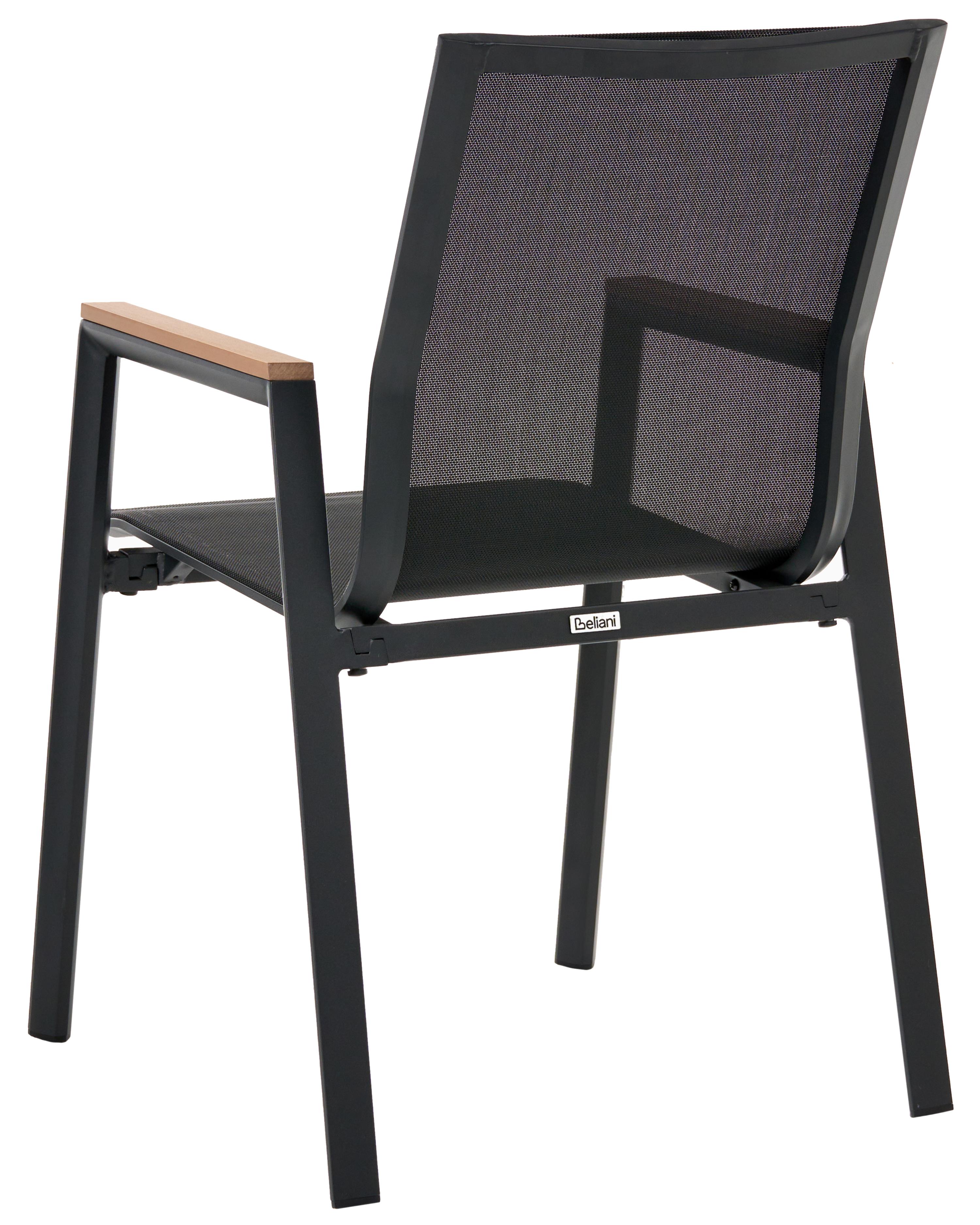 Set van 4 tuinstoelen TIANO Metaal Zwart