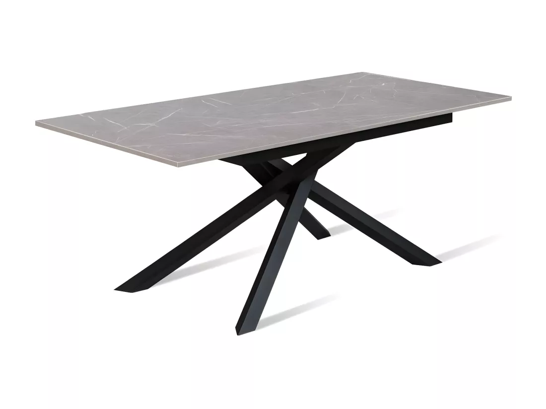 Pulse Table extensible (140/190 x 90 cm) en Mélamine Noir