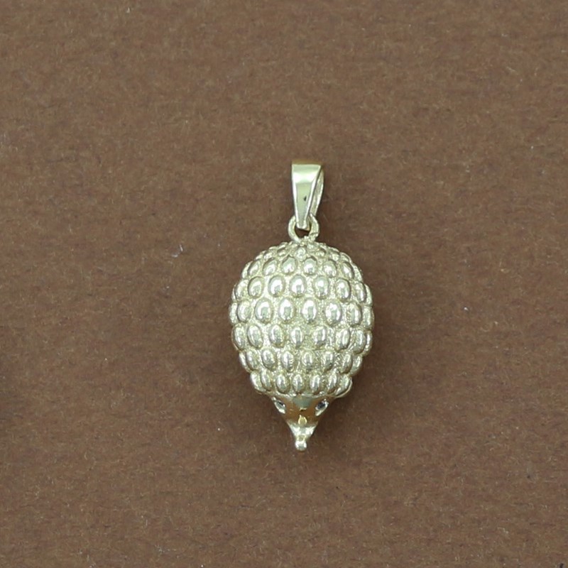Grand pendentif hérisson ou Niglo - Plaqué or