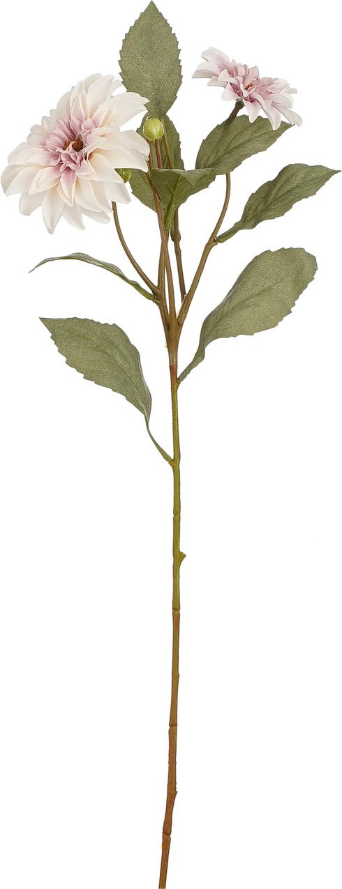 Mica Decorations kunstbloem Dahlia wit paars 60 cm