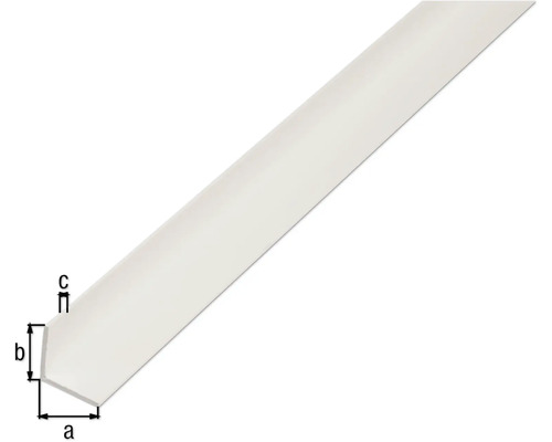 PVC hoekprofiel, wit, 50x50x1,5 mm, 1 m