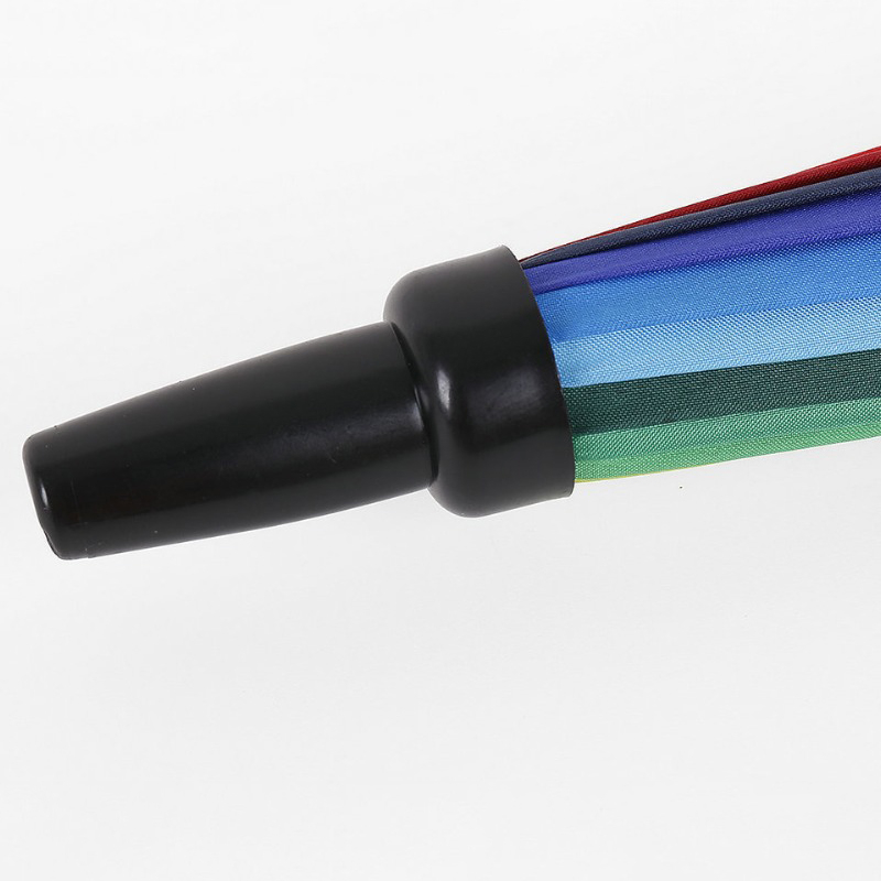 (Ø100cm) Langgriff Regenschirm Fashion Schirm mit automatischer Selbstöffnung   Handschlaufe - Regenbogen
