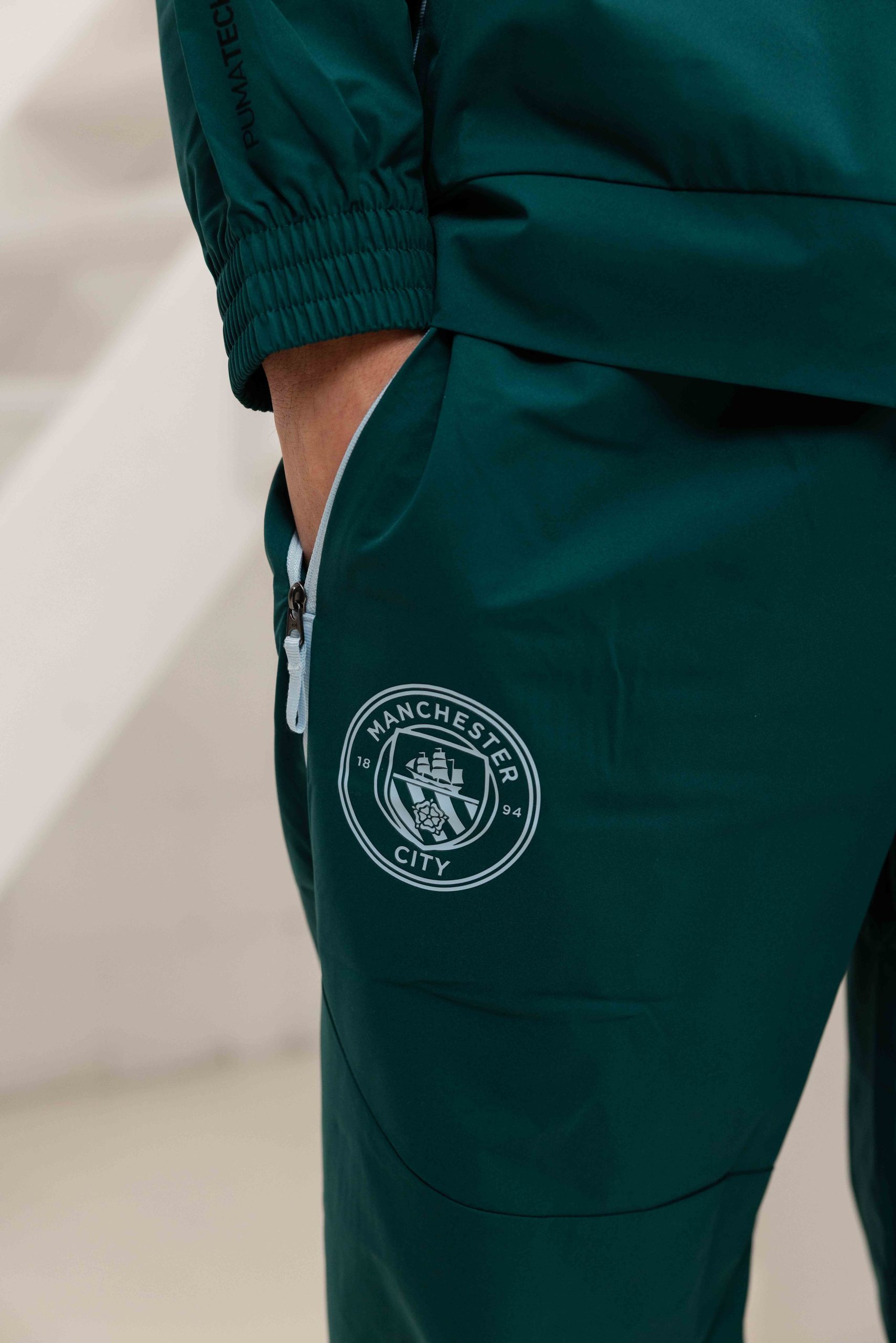 Manchester City Tech Woven Trainingspak Senior 2025/2026 Groen